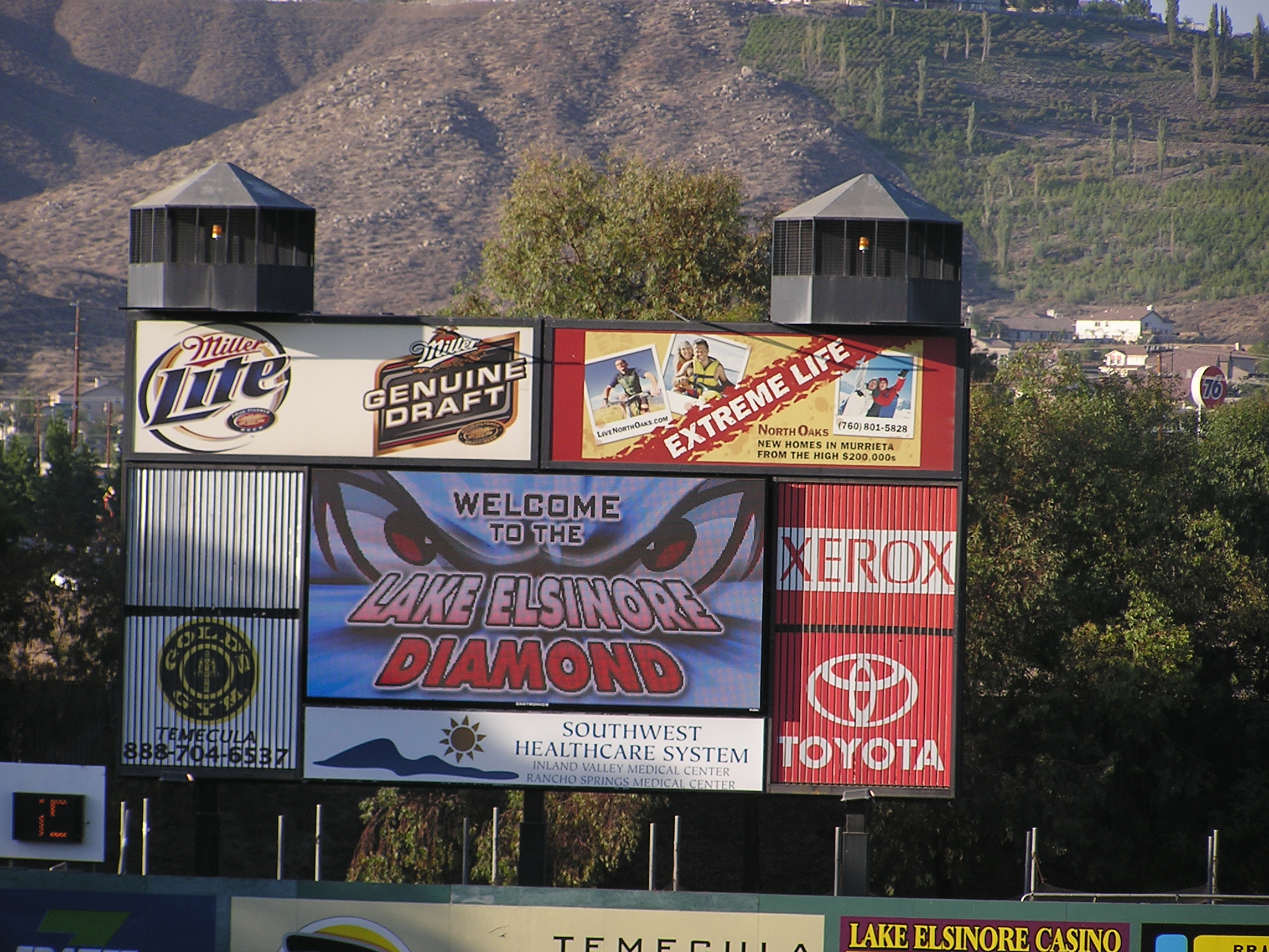 The video board in LF - Lake Elsinore, Ca