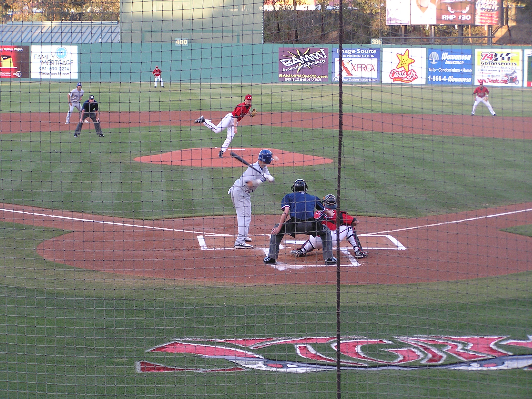 Game Action at Lake Elsinore, California